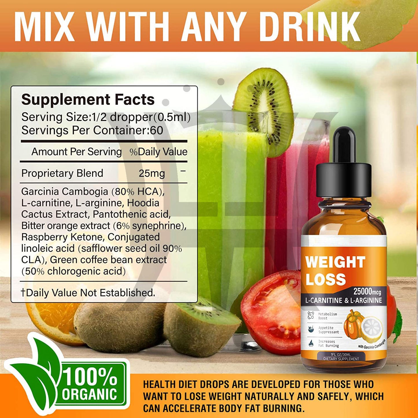 Weight management with L-carnitine drops