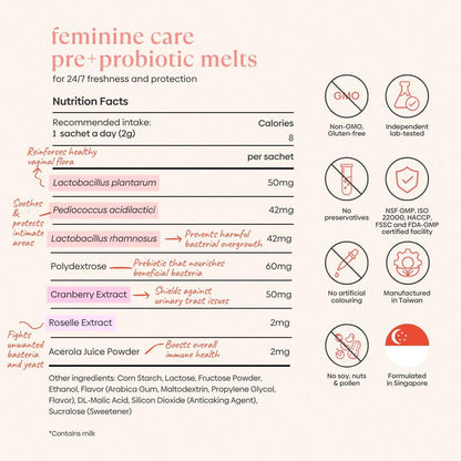 Feminine Care Pre+Probiotic Melts